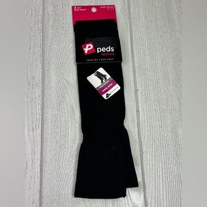 NEW PEDS BOOT KNEE HIGH SOCKS, BLACK, 2 pairs, style 9552